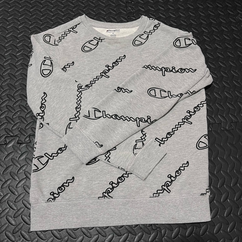 Champion Boys Logo Crewneck Sweater